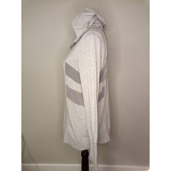 Women's Gray Yogalicious Mesh Hoodie Size Large - Picture 2 of 5